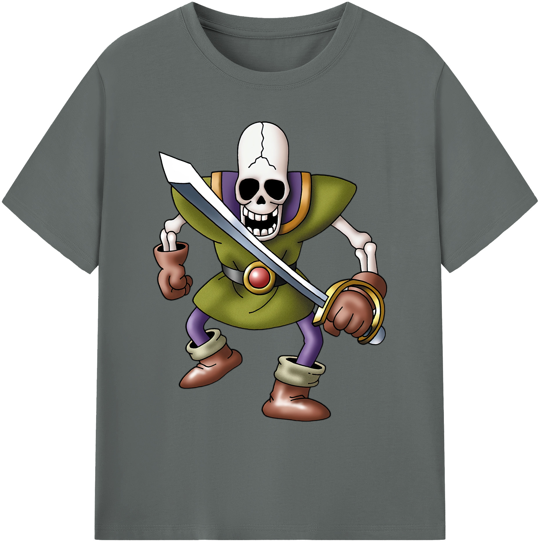 （画像用） ドラゴンクエスト Doragon Kuesuto Dragon Quest 綿100％ メンズ半袖Tシャツ｜肌触りやわらか＆通気性